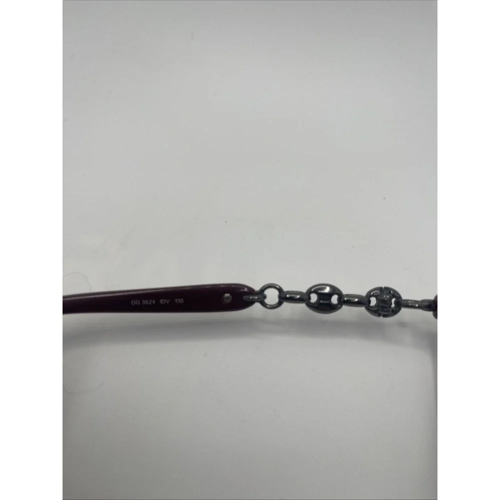 Gucci GG 3624 IDV Square Burgundy Chain Eyeglasses Frame 130mm #325